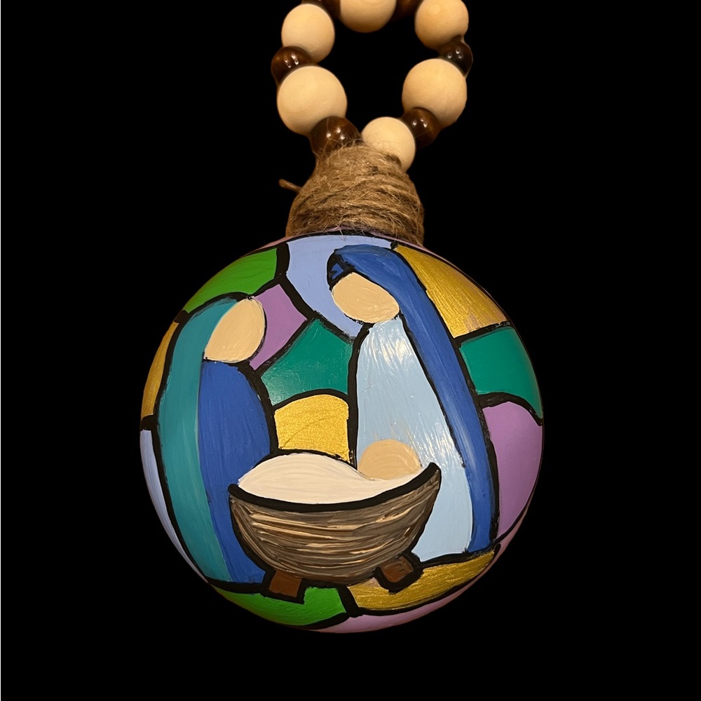 Original, Hand Painted Glass Ornament